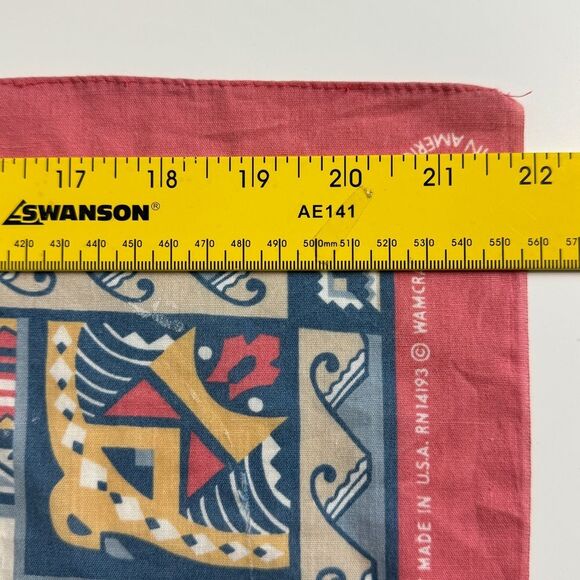 Vintage Wamcraft Southwestern Print Bandana 90s - Picture 9 of 9